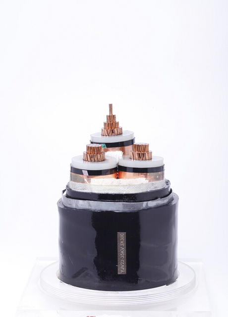 高容量3.6/6kV单核电源电缆，带有铜导体和XLPE隔热材料