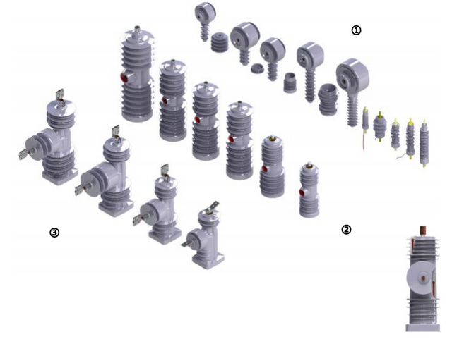 IEC/ANSI标准定制制造最多38 kV，25 ka和1250 A用于户外MV户外真空玻璃套件