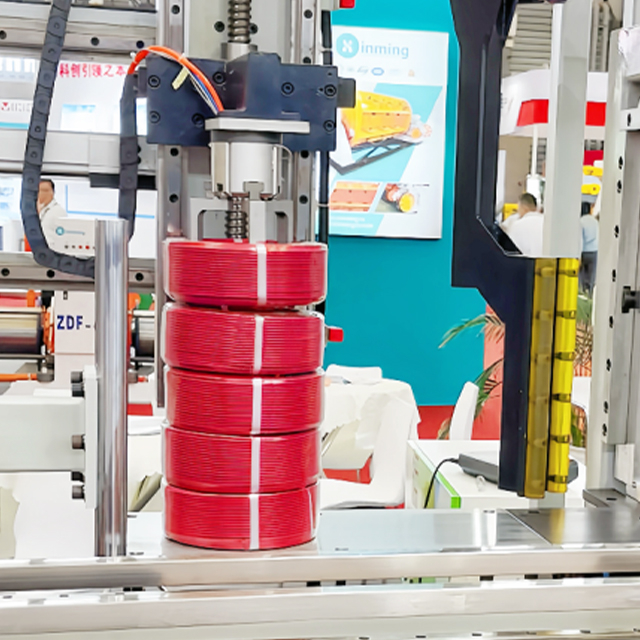 自动盘绕/腰带/收缩/机器人堆叠线CLS-5000，高速包装，合金钢框架，IOT启用