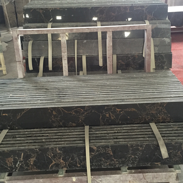 黑色/雅典的白色条形黑色颜色可用于建筑装饰大理石板 