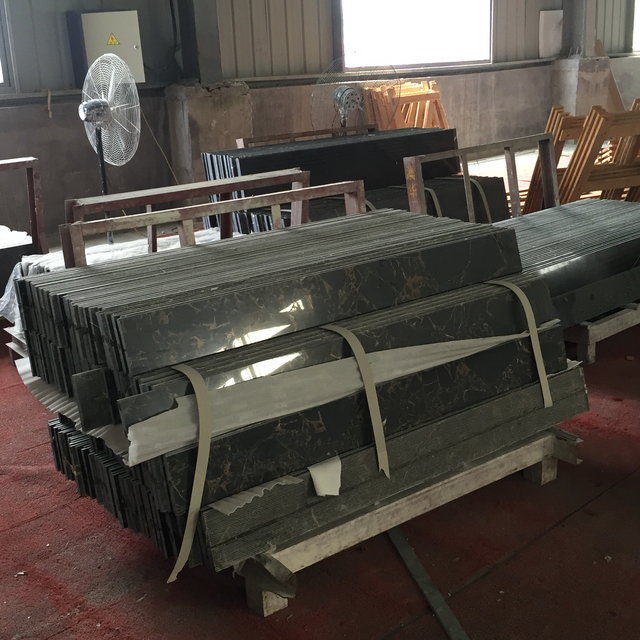 黑色/雅典的白色条形黑色颜色可用于建筑装饰大理石板 